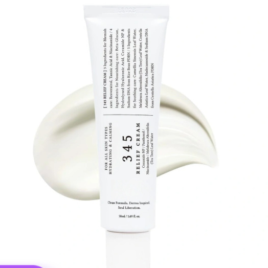 Soothing and hydrating face cream for damaged skin barrier